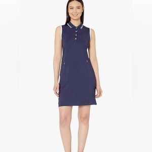 Sleeveless navy golf dress